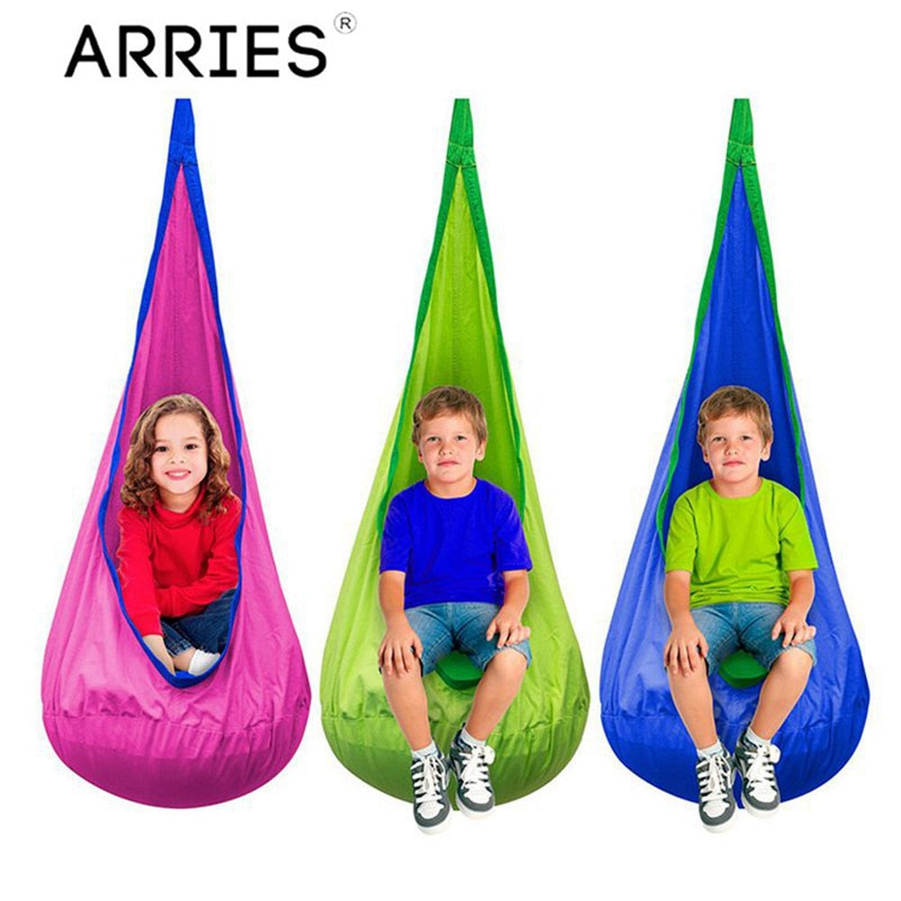 ARRIES Creative Kid Hammock Garden Furniture Pod Swings Chair Indoor Outdoor Hanging Seat Child Cocoon Swing Seat Patio Portable